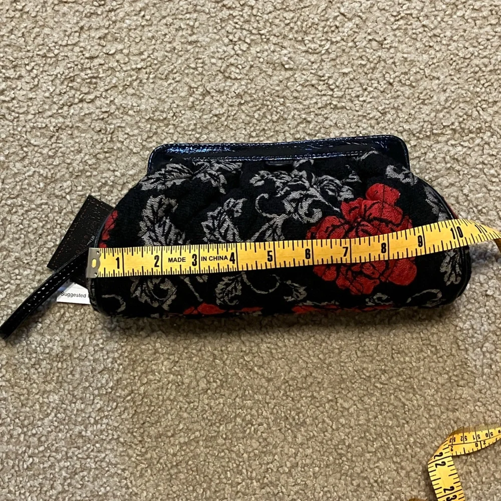NWT Vera Bradley Limited Collection black, red and gray clutch
